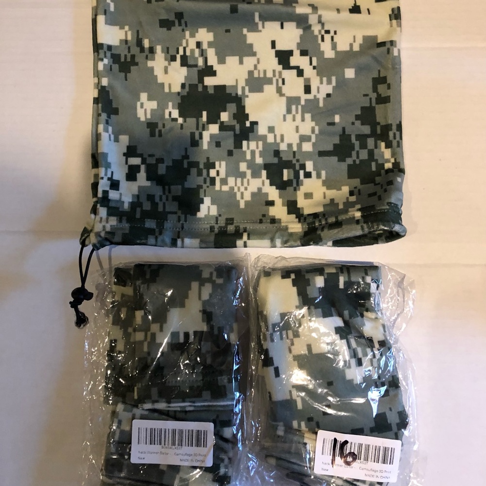 3 pack of heavy duty camo neck gaiters
